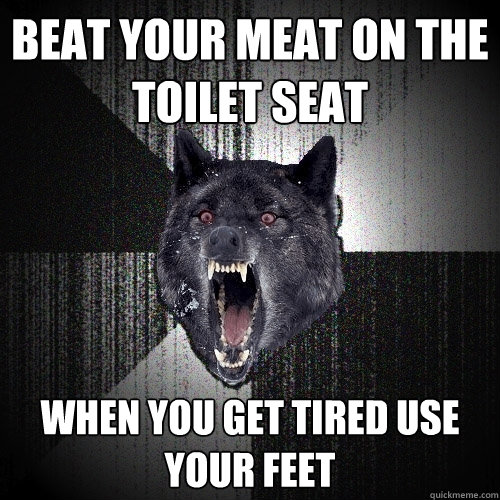 Beating meat toilet seat