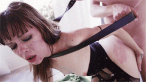 Girl strangles herself with belt