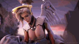 Mercy bouncing huge cock overwatch