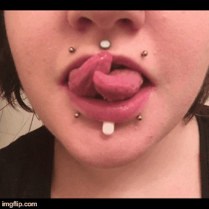 Split tongued slut gets