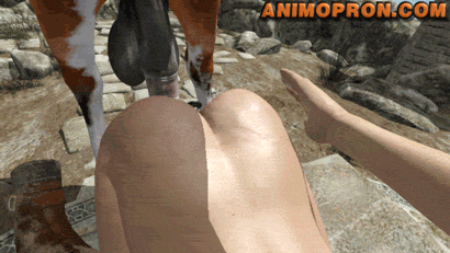 Lara croft playing with tits animopron