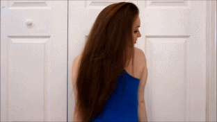 Dallas reccomend sexy brunette brushing blowdry long hair