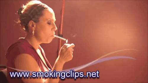 Lala reccomend black girl smoking nose exhales