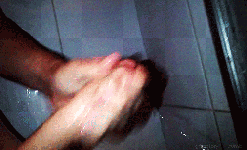 best of Cock jerk huge shower uncut