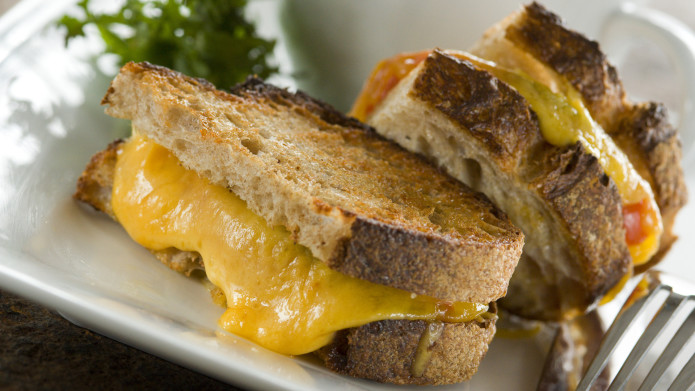 Crushing cheese mayo sandwich