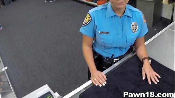 Pawn shop police uniform threesome fake