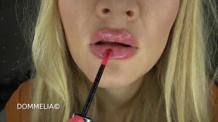 best of Putting candid lipstick fetish gloss pouty