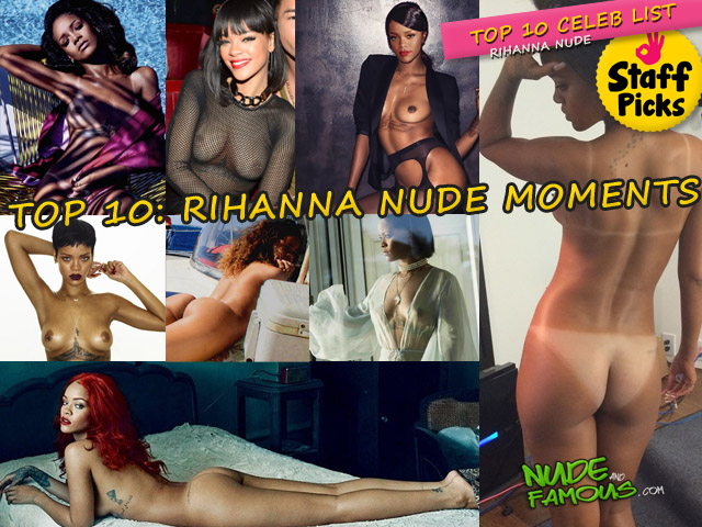 Rihanna nude celeb shower show pussy flash
