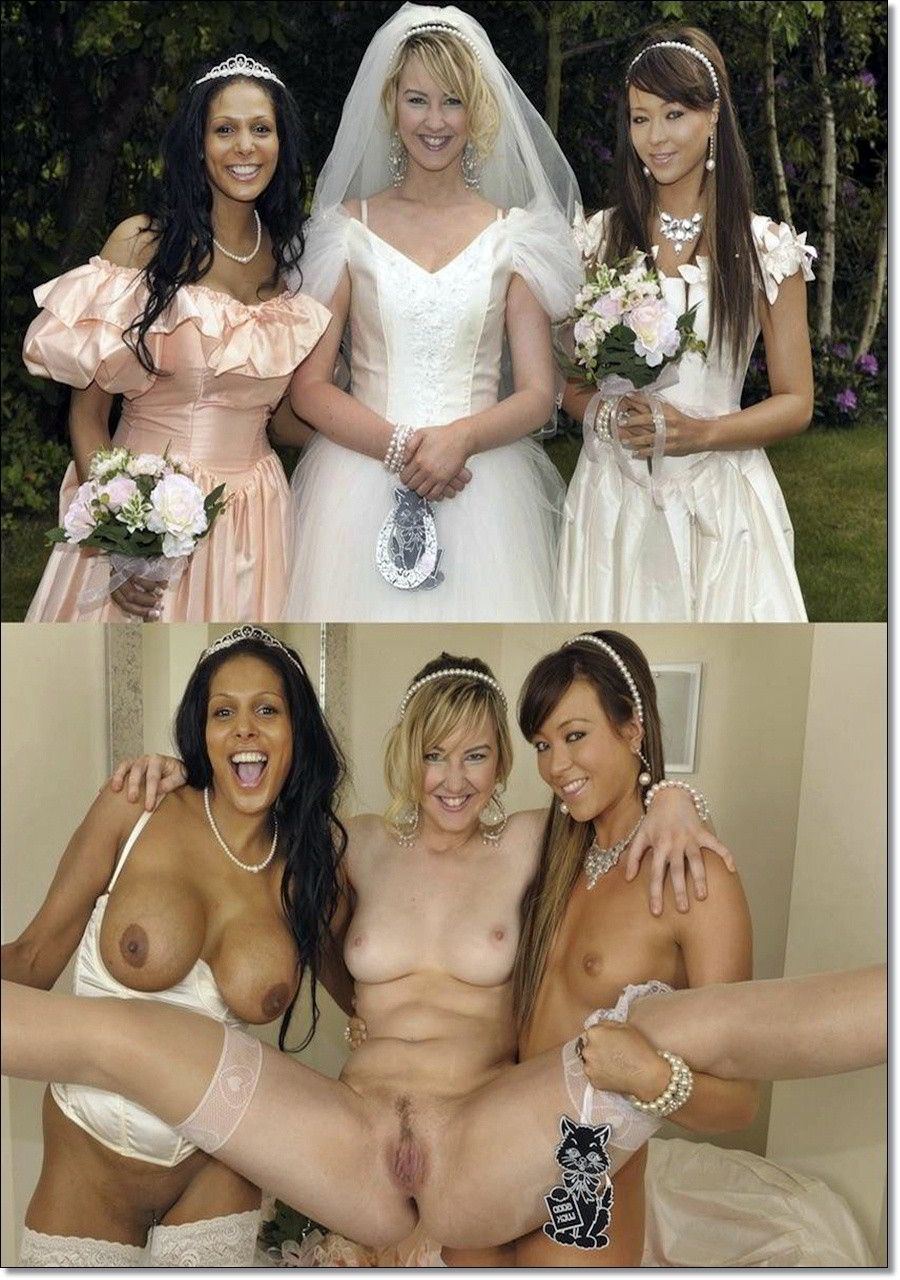 Bride lesbian bridesmaids