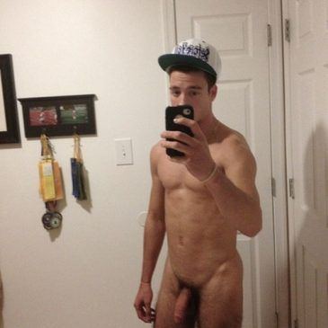 Almost naked selfie