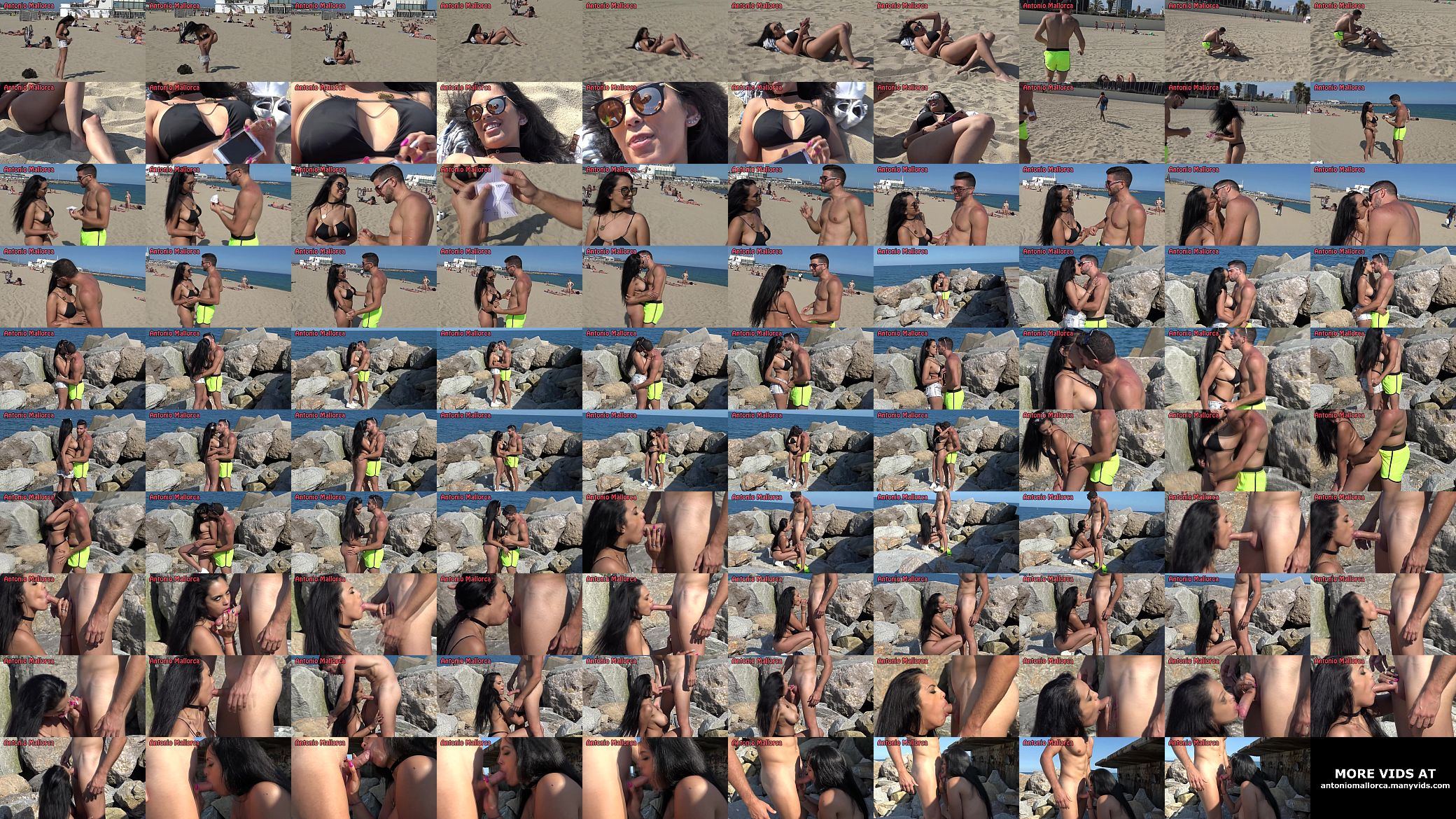 best of Cock brunette italian on beach suck