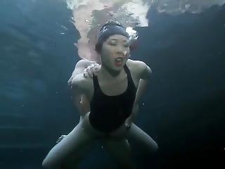 Asians bondage underwater